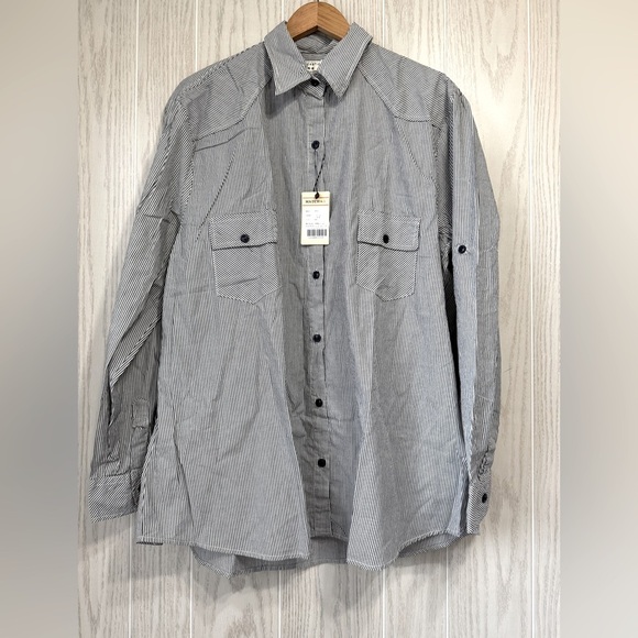 Matchstick Mens Long Sleeve Slim Fit Button Up Stripe Size XXL - Picture 1 of 4